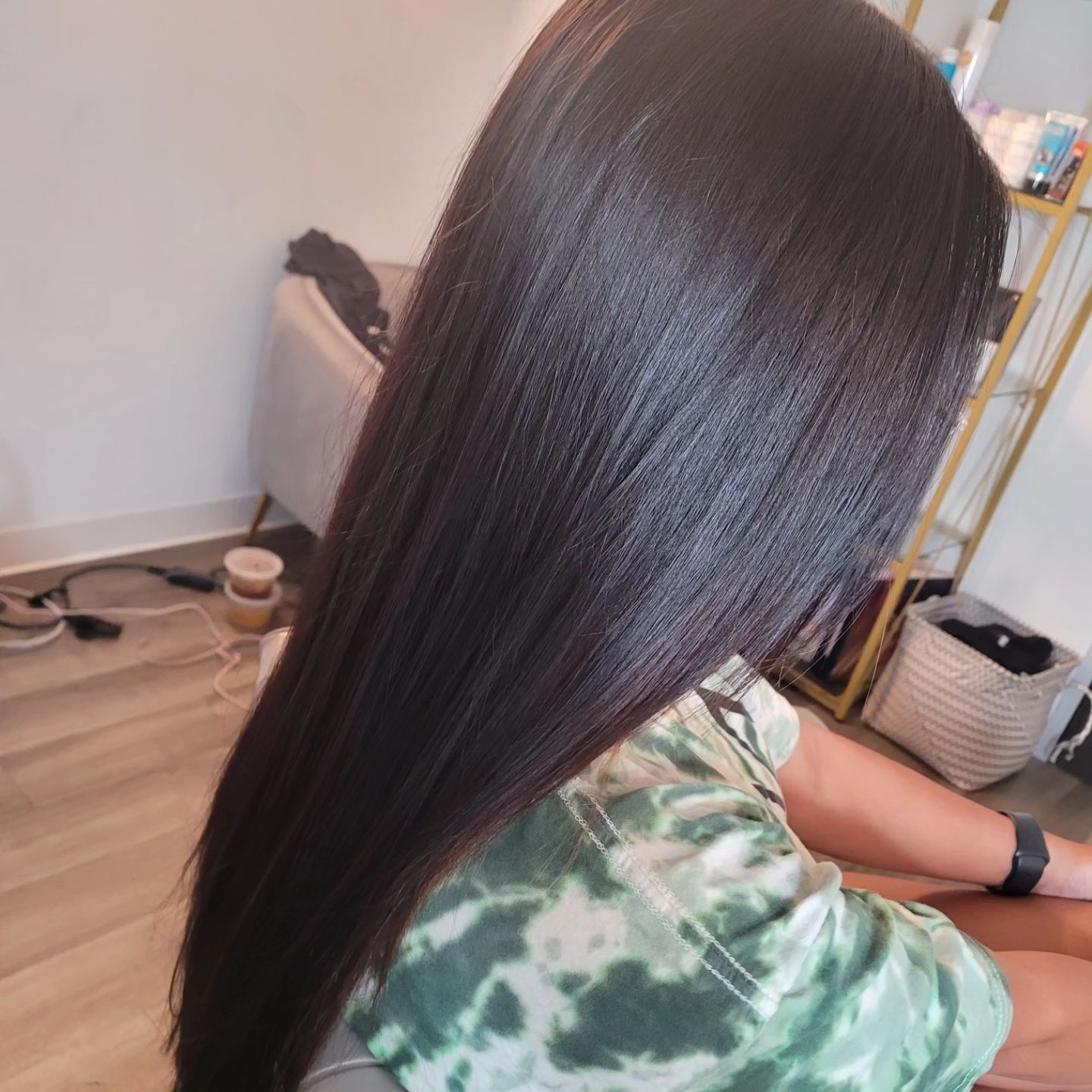 Finished cut, smiling client